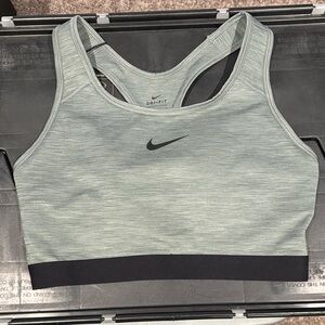 Nike Women's Grey Sports Bra with Black Band